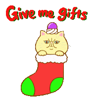 Cat Christmas Sticker