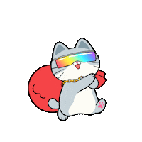 Merry Christmas Running Sticker by Silly Kitties