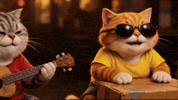 Tabby Cat Concert GIF