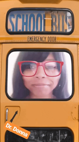 school bus turn around doctor GIF by Dr. Donna Thomas Rodgers