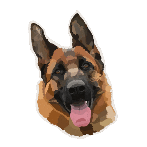 hdascoli694 dog dogs doggo german shepherd Sticker