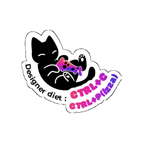 Lna_design giphygifmaker cat project cute cat Sticker