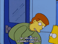 bart simpson school GIF