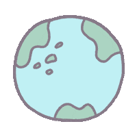 irsalinazd earth pastel planet round Sticker