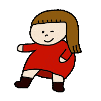Girl バイバイ Sticker