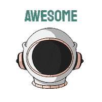 Awesome Space Sticker by Solver