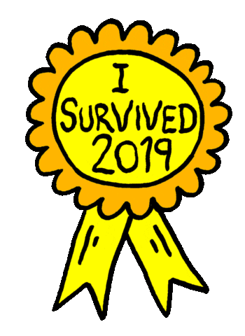 Happy New Year Sticker by Russell Taysom