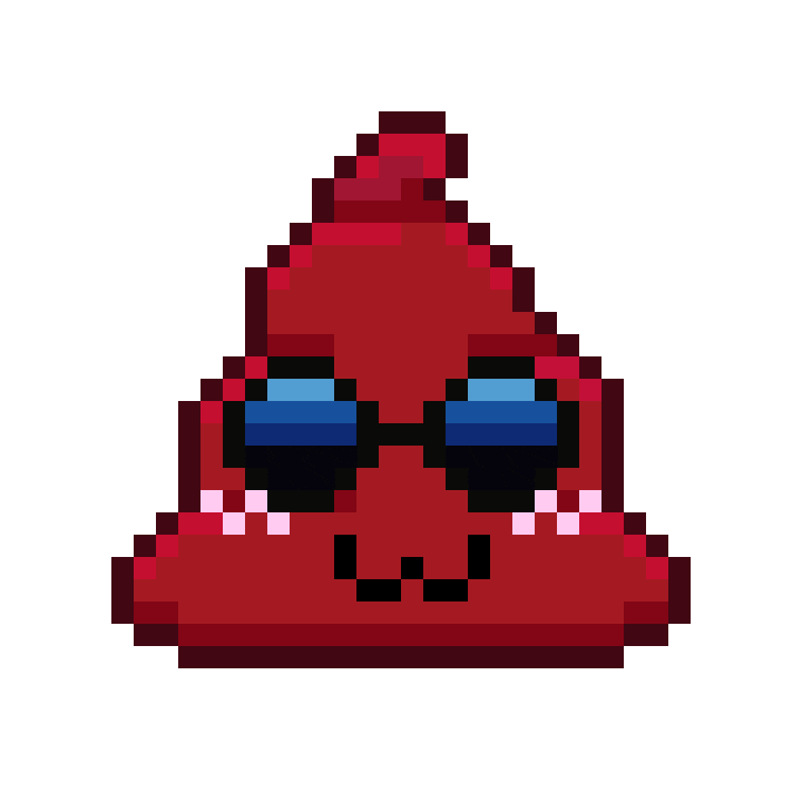 Pixel Shitting Sticker by Poopies.io