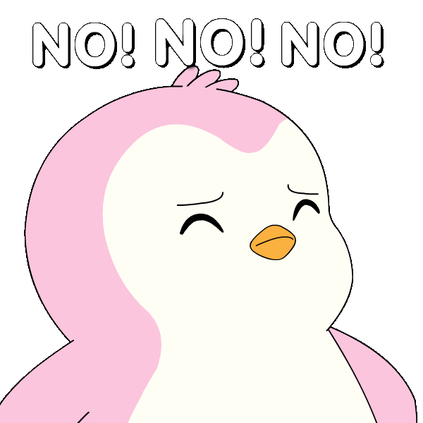 Scared No Way Sticker by Pudgy Penguins