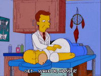 homer simpson sleeping GIF
