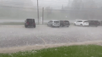 Large Hailstones Pound Cars as Thunderstorms Sweep Eastern Ohio