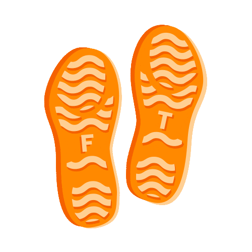 FuntimeTW giphyupload walk foot footprint Sticker