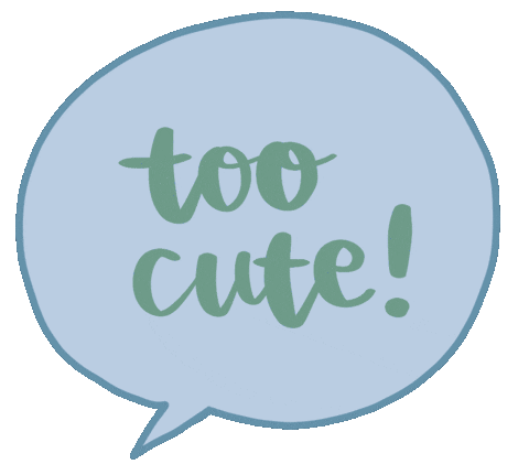 Too Cute Love Sticker
