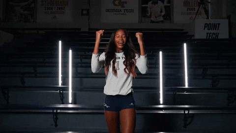 Georgia Tech Volleyball GIF by Georgia Tech Yellow Jackets