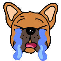 Sad Dog Sticker by Ivo Adventures