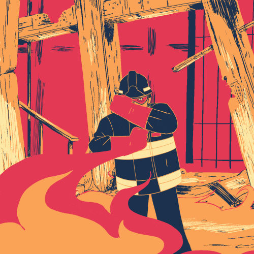 GIFASTIC animation loop fire 3d GIF