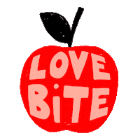 Love Bite Apple Sticker by Markus Lupfer