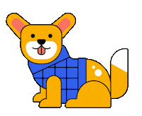 British Dog Sticker by katycreates