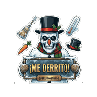 Skull Snowman Sticker