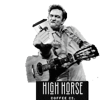 Johnny Cash Sticker by High Horse Coffee Company