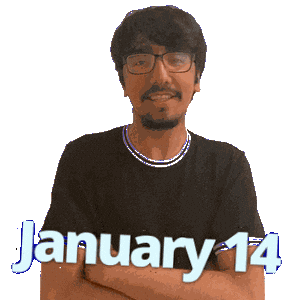 January 14 Sticker