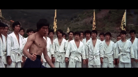 mgatollari giphygifmaker bruce lee enter the dragon laughing extra GIF