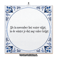 Water November Sticker by Tegelspreuken.nl