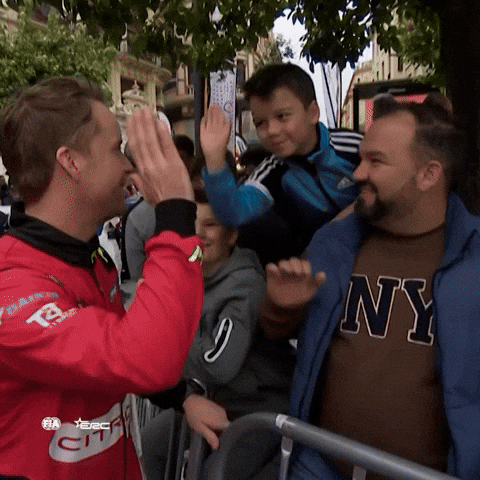 Hi Five Fans GIF by FIA European Rally Championship
