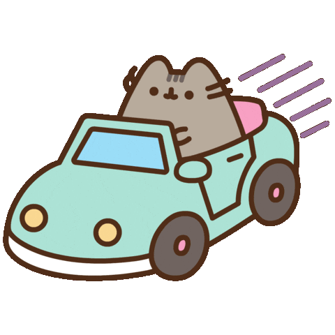 Summer Driving Sticker by Pusheen