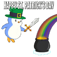 St Patricks Day Penguin Sticker by Pudgy Penguins