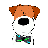 Bow Tie Dog Sticker