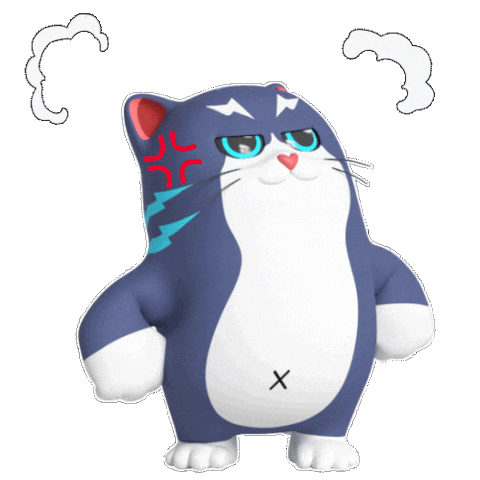 Angry Cat Sticker by Liberty Cats Emojis