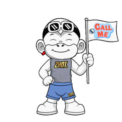 Happy Call Me Sticker by Zhot
