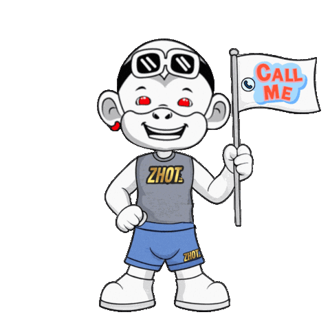 Call Me Smile Sticker by Zhot