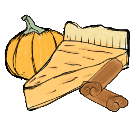 laptitenoisette fall autumn pumpkin pie Sticker
