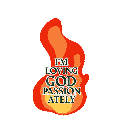 TrinityChristianCentre fire passion love god loving god Sticker