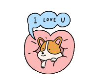 Eatmushroom dog illustration life corgi Sticker