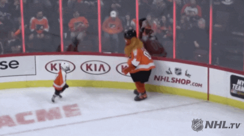philadelphia flyers falling GIF by NHL