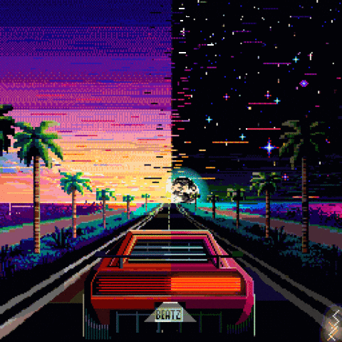 Sachcoothearty giphyupload art pixelart car GIF