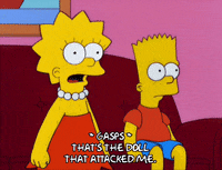 accusing bart simpson GIF