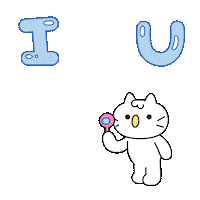I Love You Cat Sticker by Mikitti