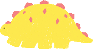 wapaindewa walk dinosaur 恐龍 stegosaurus Sticker