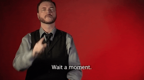 sign language wait a minute GIF by Sign with Robert