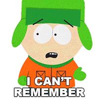 I Dont Remember Kyle Broflovski Sticker by South Park