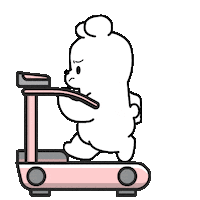 run Sticker by Shiny bear