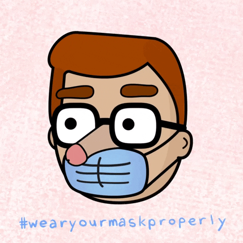 Mask Stay Safe GIF by Kev Lavery