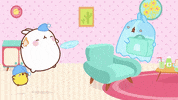 Scared Halloween GIF by Molang