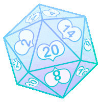 EgirlPeach blue nerd dnd geek Sticker