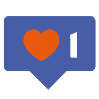 Orange Coeur Sticker by A Marée Haute