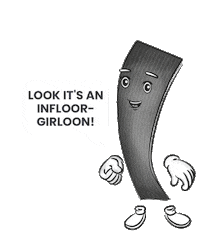 Infloor-Girloon cartoon hey hallo teppich Sticker